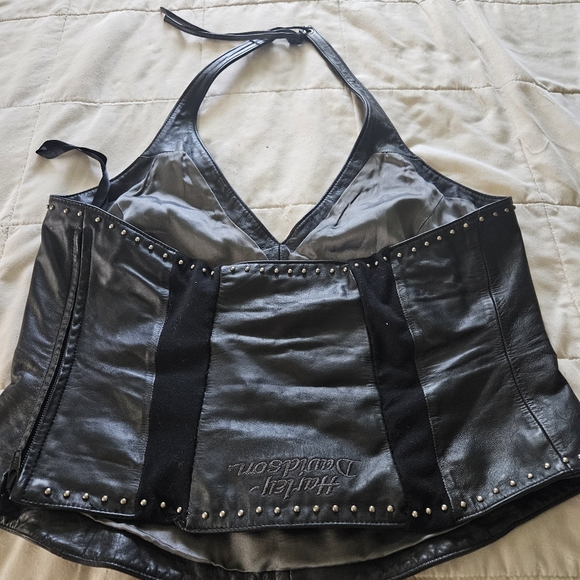 Harley-Davidson Black Studded Halter Top - Picture 3 of 7